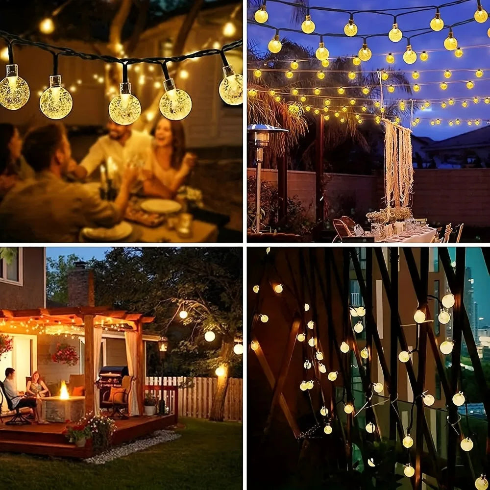 Solar Crystal Light String β LED Outdoor Decoration