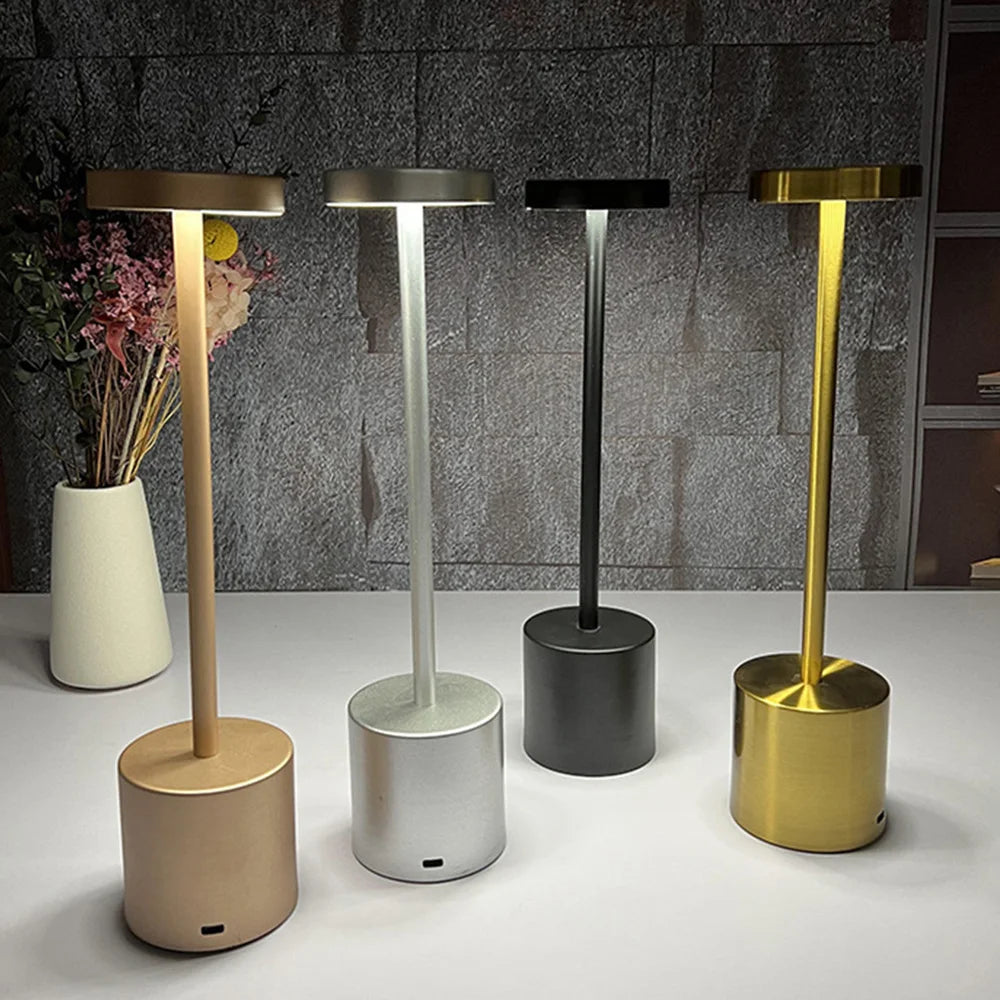 Classic Rechargeable Touch Table Lamp β Stepless Dimming & 3 Color Modes