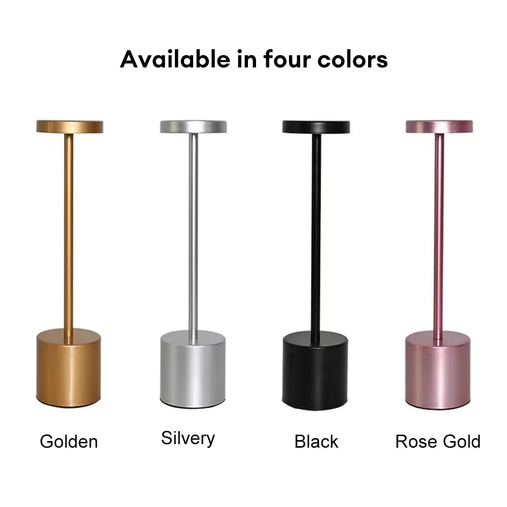 Classic Rechargeable Touch Table Lamp β Stepless Dimming & 3 Color Modes