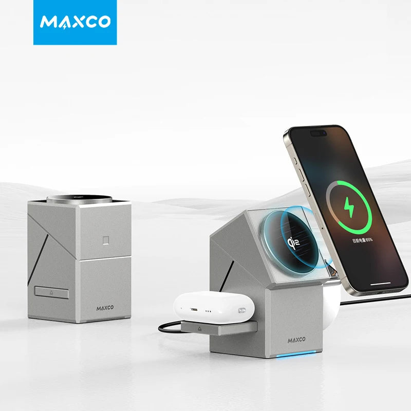 3-in-1 Magnetic Wireless Charger Stand