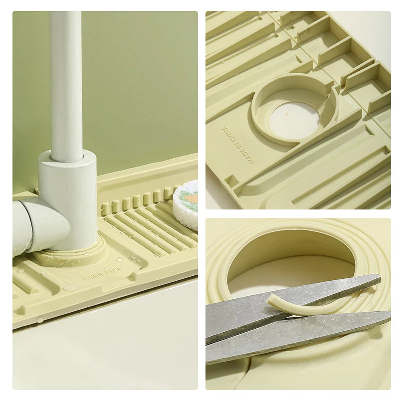 Kitchen Silicone Sink Faucet Mat - Splash Guard & Absorbent Protector for Your Sink