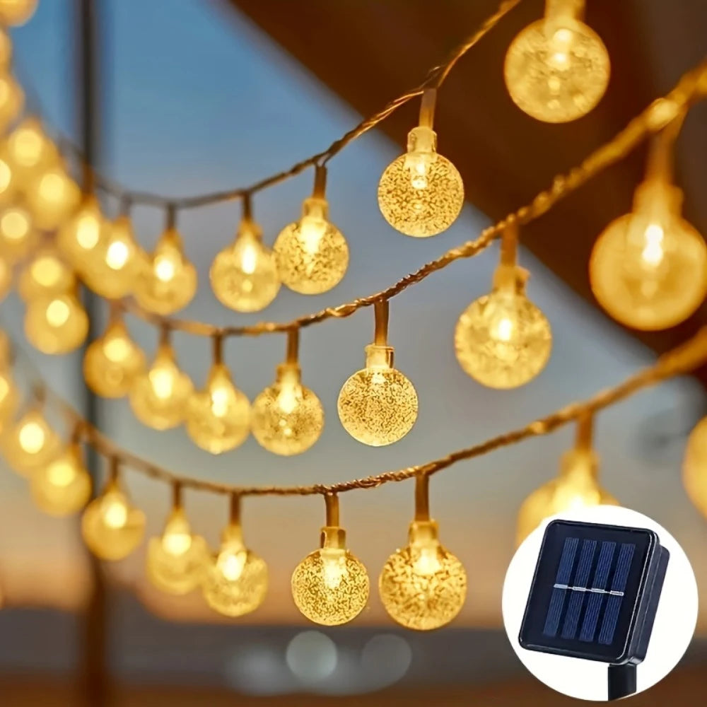 Solar Crystal Light String β LED Outdoor Decoration