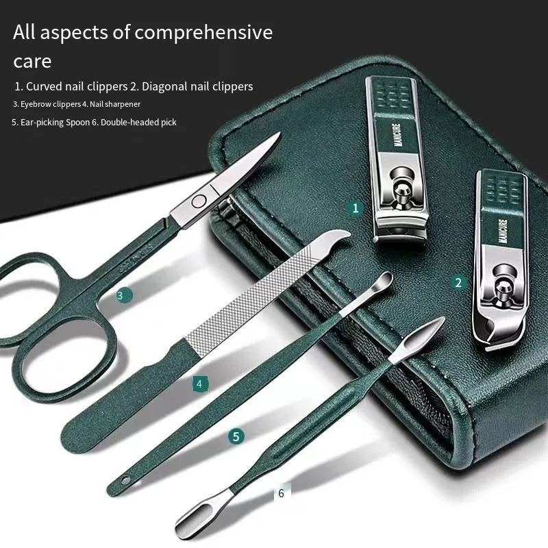 6-Piece Nail Scissors Set - High-End Manicure & Pedicure Tools