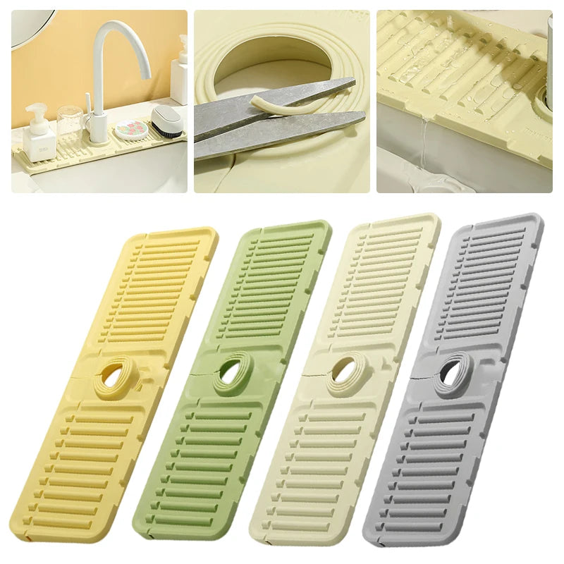Kitchen Silicone Sink Faucet Mat - Splash Guard & Absorbent Protector for Your Sink