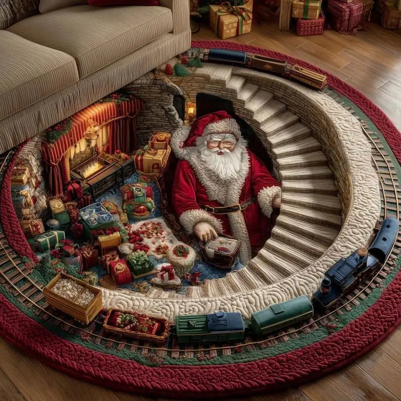 Vintage Santa Christmas Round Rug π
π