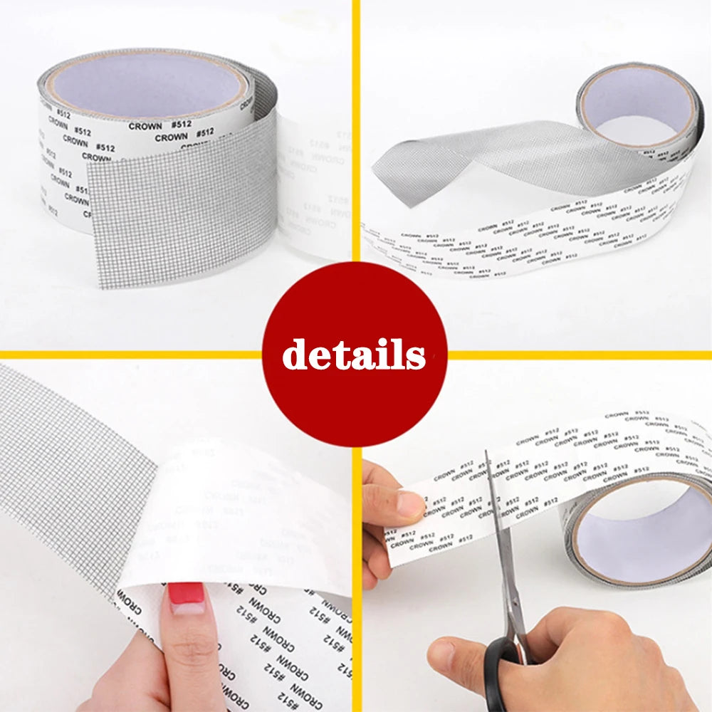 Waterproof Window Screen Repair Tape β Self-Adhesive Anti-Mosquito Mesh Patch