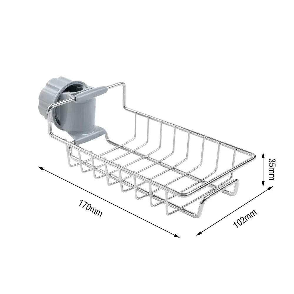 Adjustable Rotatable Faucet Storage Rack