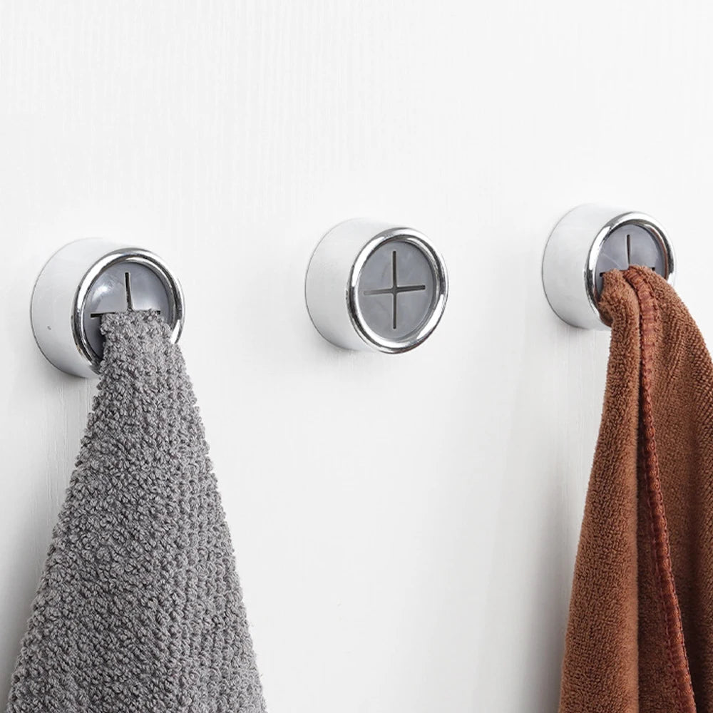 Adhesive Towel Plug Holder - Wall Mounted, Punch-Free Bathroom & Kitchen Organizer
