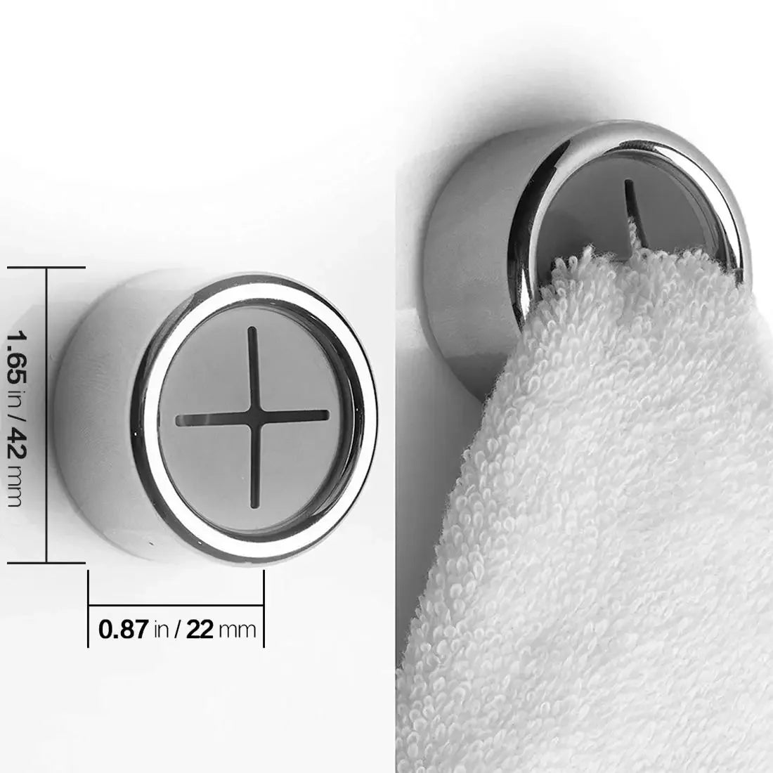 Adhesive Towel Plug Holder - Wall Mounted, Punch-Free Bathroom & Kitchen Organizer