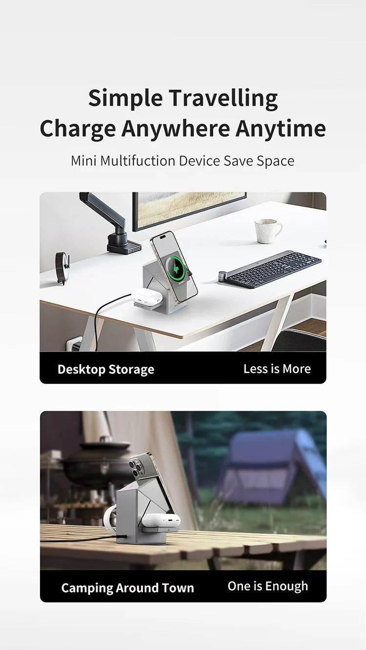 3-in-1 Magnetic Wireless Charger Stand