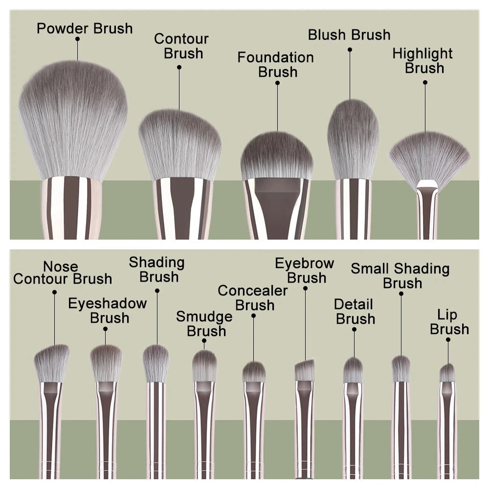 14-Piece Makeup Brush Set - Soft, Fluffy & Versatile Beauty Tools
