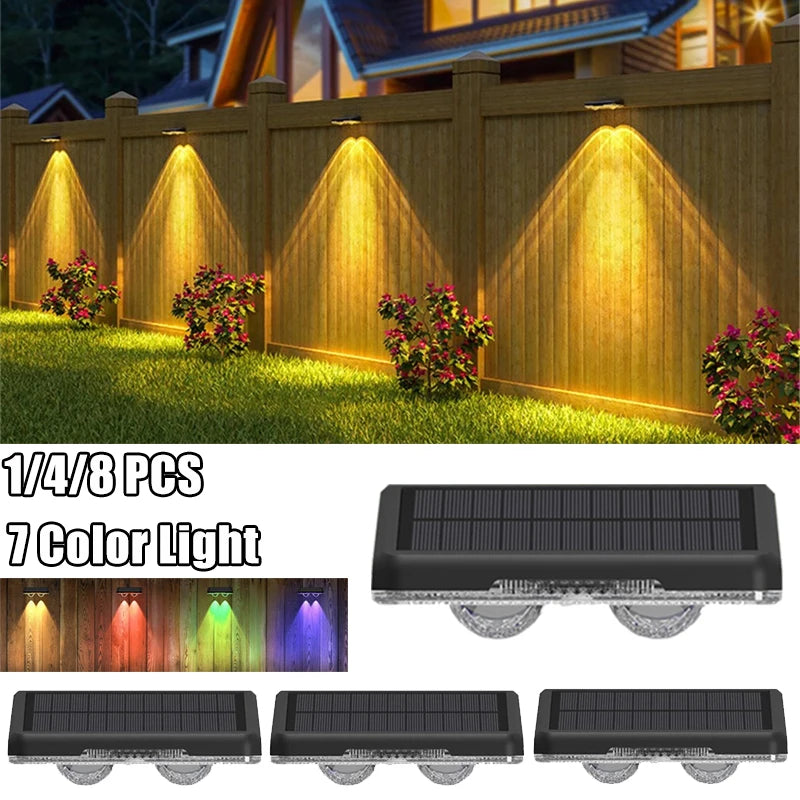 Solar Fence Lights β Outdoor LED Garden Wall Lights