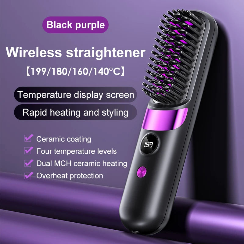 SmoothGlide Cordless Hair Straightening Brush