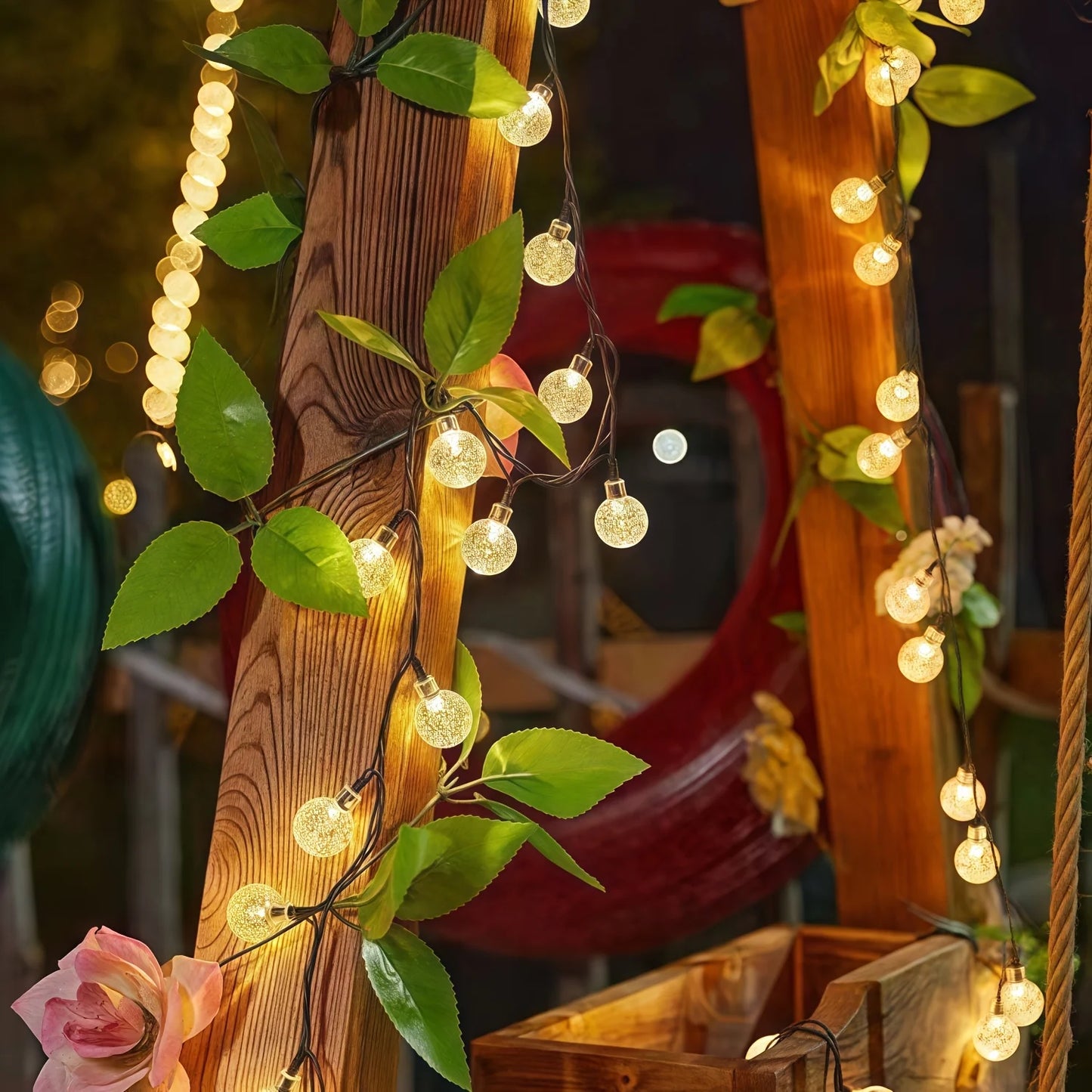 Solar Crystal Light String β LED Outdoor Decoration