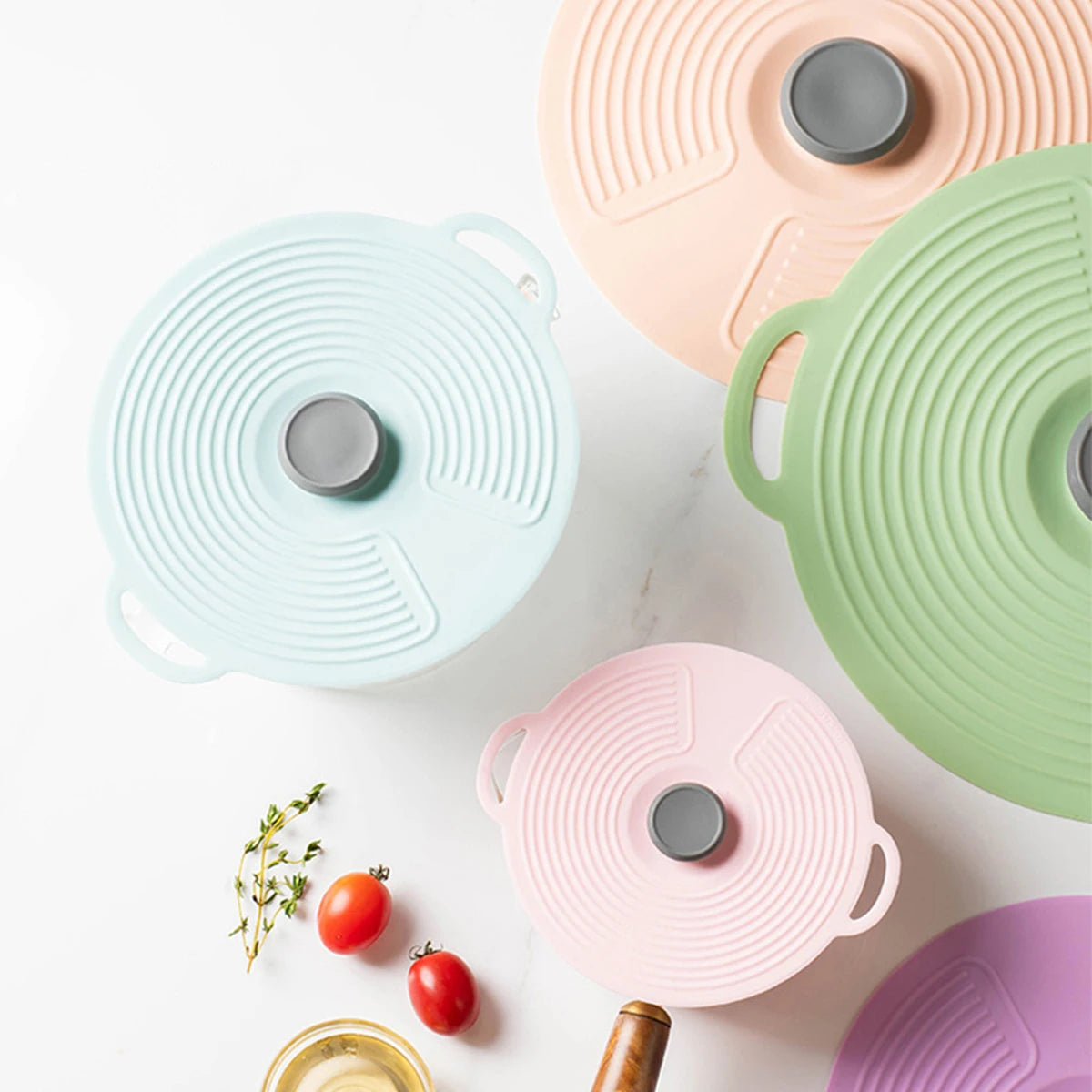 Reusable Silicone Lid Covers