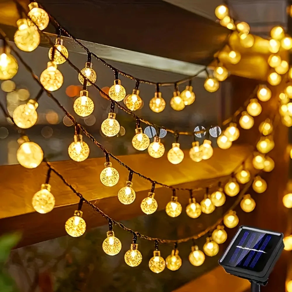 Solar Crystal Light String β LED Outdoor Decoration