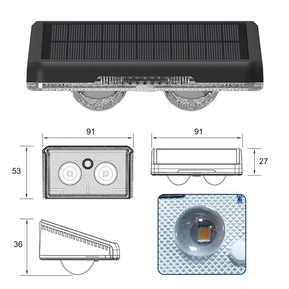 Solar Fence Lights β Outdoor LED Garden Wall Lights
