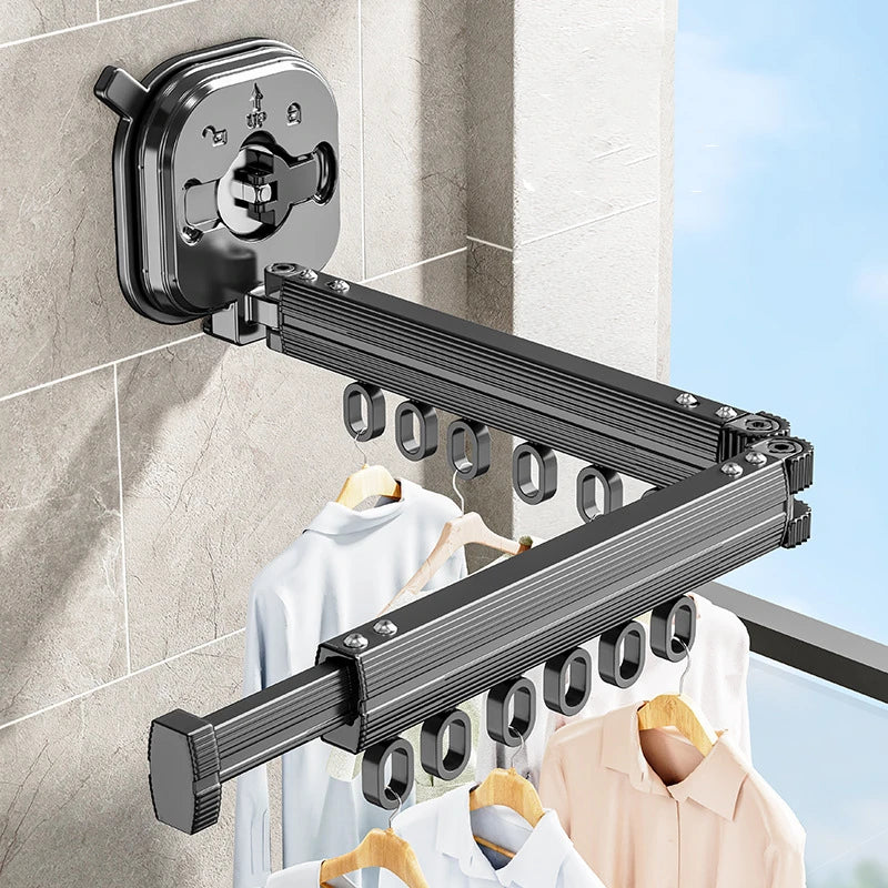 Wall-Mount Clothes Drying Rack