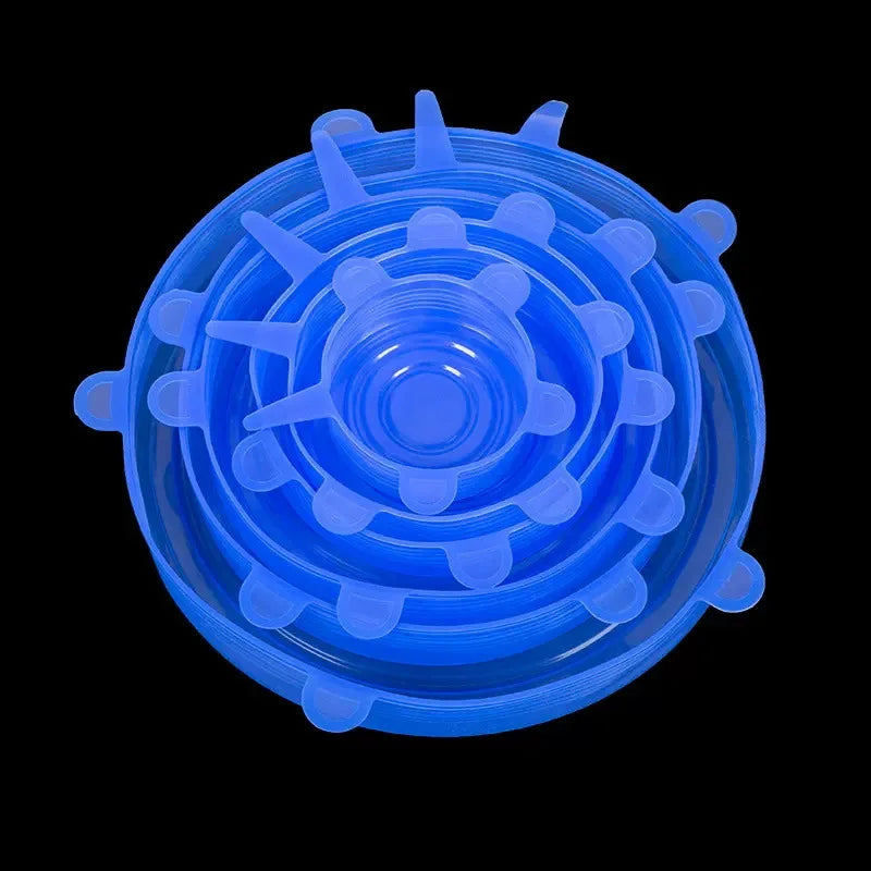 FreshSeal Reusable Silicone Stretch Lids – 6-Piece Set