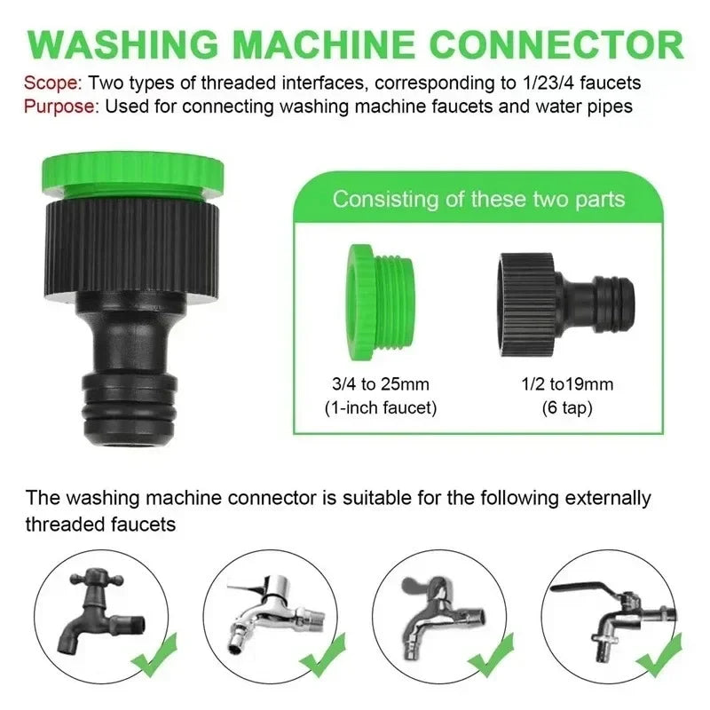 Expandable Garden Hose with 7-Function Spray Gun