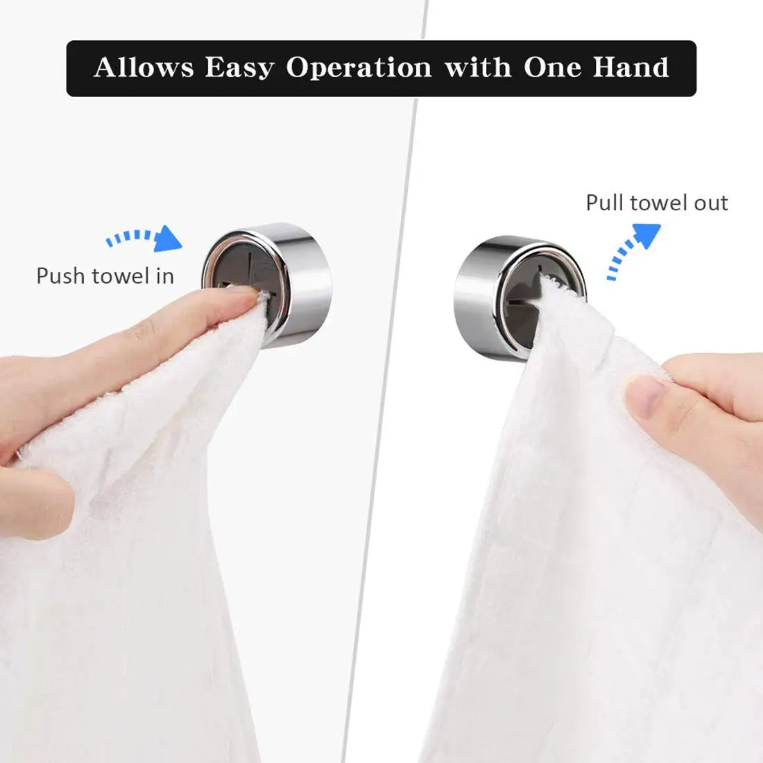 Adhesive Towel Plug Holder - Wall Mounted, Punch-Free Bathroom & Kitchen Organizer