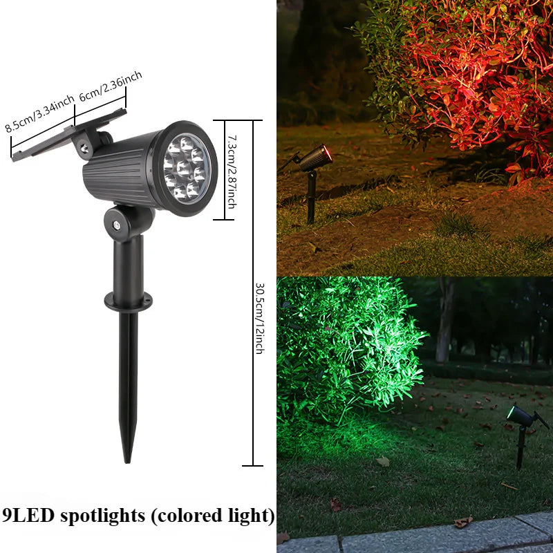 9-LED Solar Spotlights