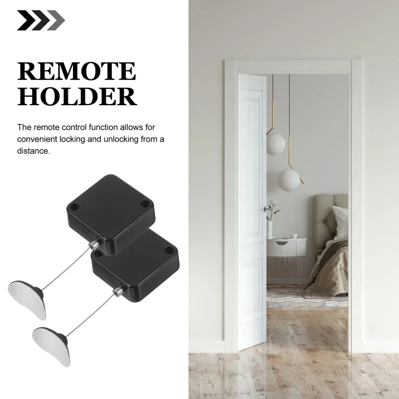 2 Pcs Retractable Remote Control Security Cable Leash