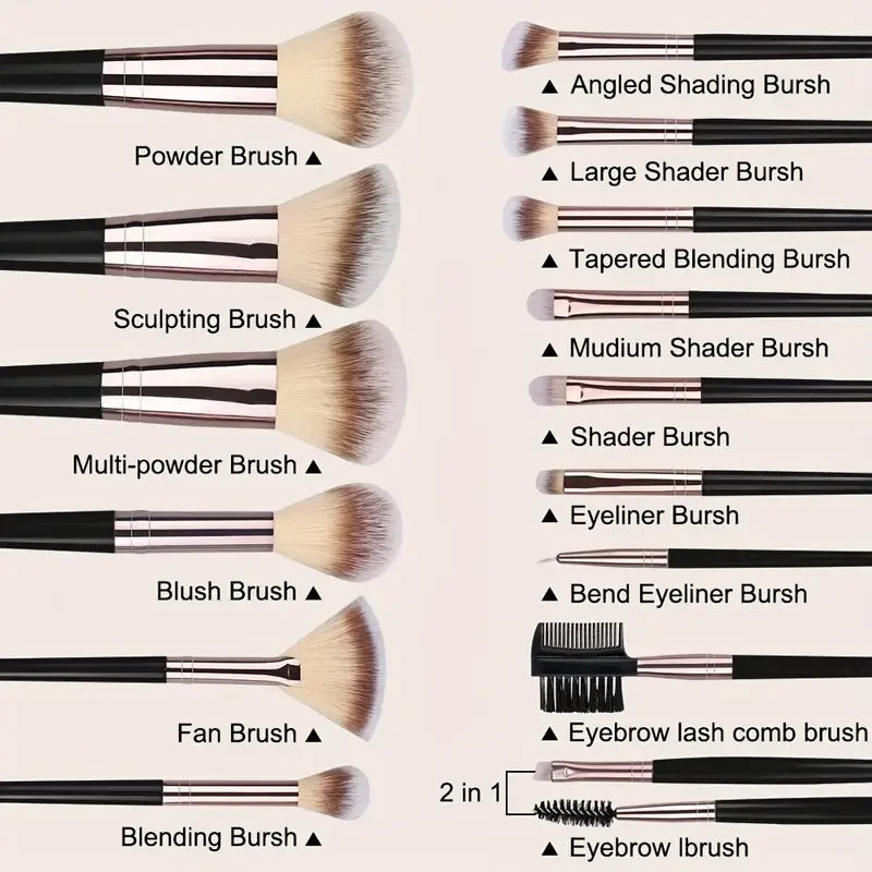 Makeup Brushes Set - Soft Fluffy Cosmetic Tools