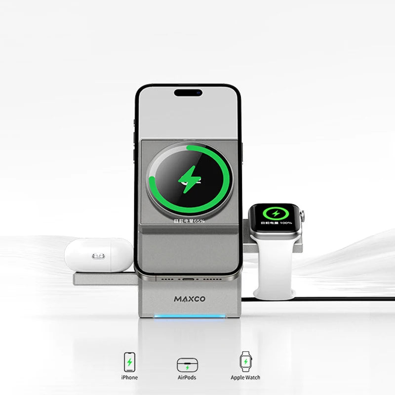 3-in-1 Magnetic Wireless Charger Stand