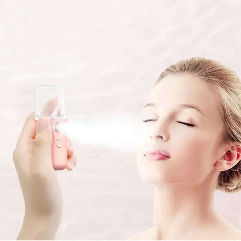 Nano Facial Hydrator Sprayer - Mini Rechargeable Humidifier & Face Steamer for Skin Care