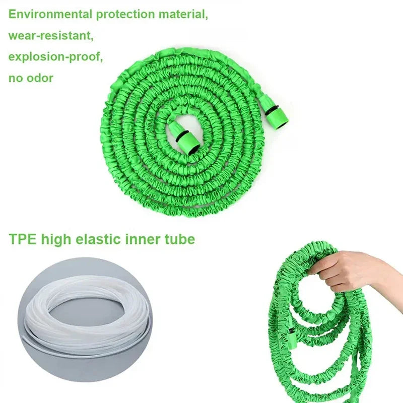 Expandable Garden Hose with 7-Function Spray Gun