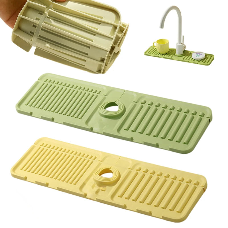 Kitchen Silicone Sink Faucet Mat - Splash Guard & Absorbent Protector for Your Sink