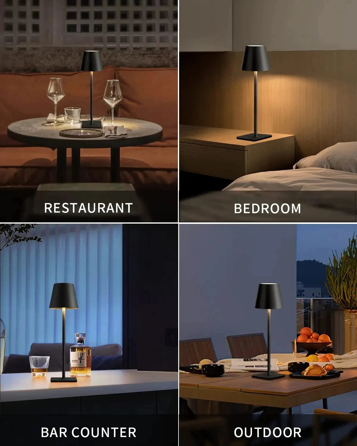 Wireless LED Table Lamp ā Rechargeable Light with Touch Control