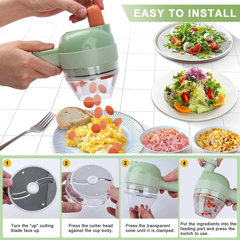 5 in 1 Electric Vegetable Cutter Set