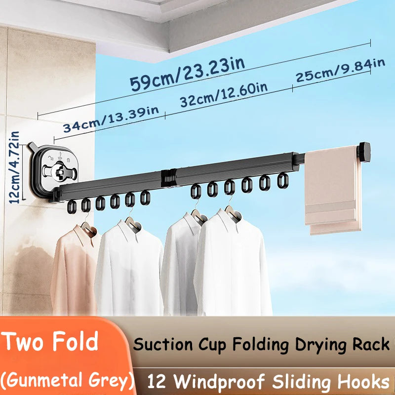 Wall-Mount Clothes Drying Rack