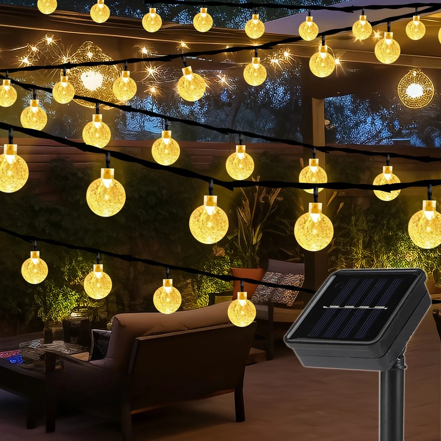 Solar Crystal Light String β LED Outdoor Decoration