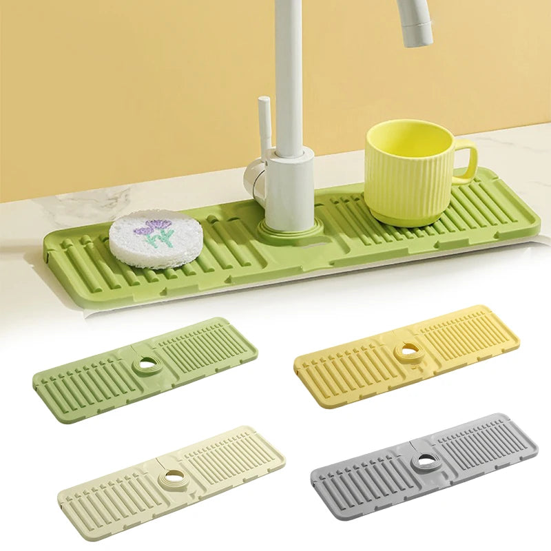 Kitchen Silicone Sink Faucet Mat - Splash Guard & Absorbent Protector for Your Sink