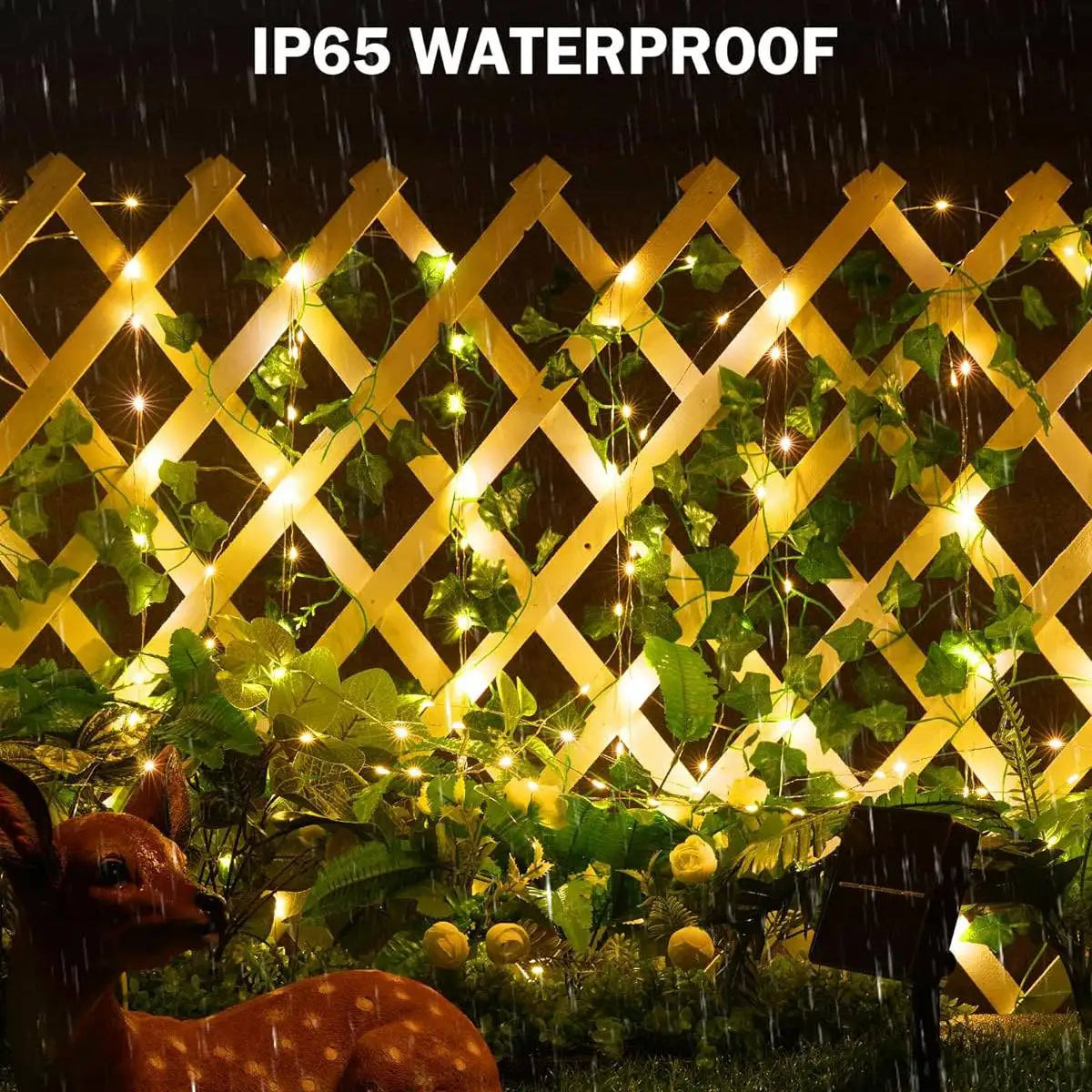Ivy String Lights with 100 LEDs – Solar-Powered, Waterproof