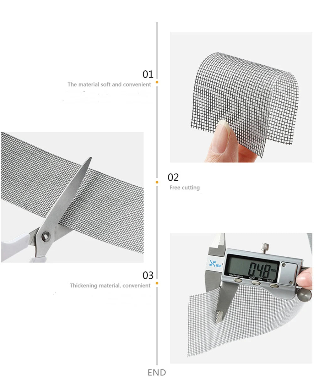 Waterproof Window Screen Repair Tape β Self-Adhesive Anti-Mosquito Mesh Patch