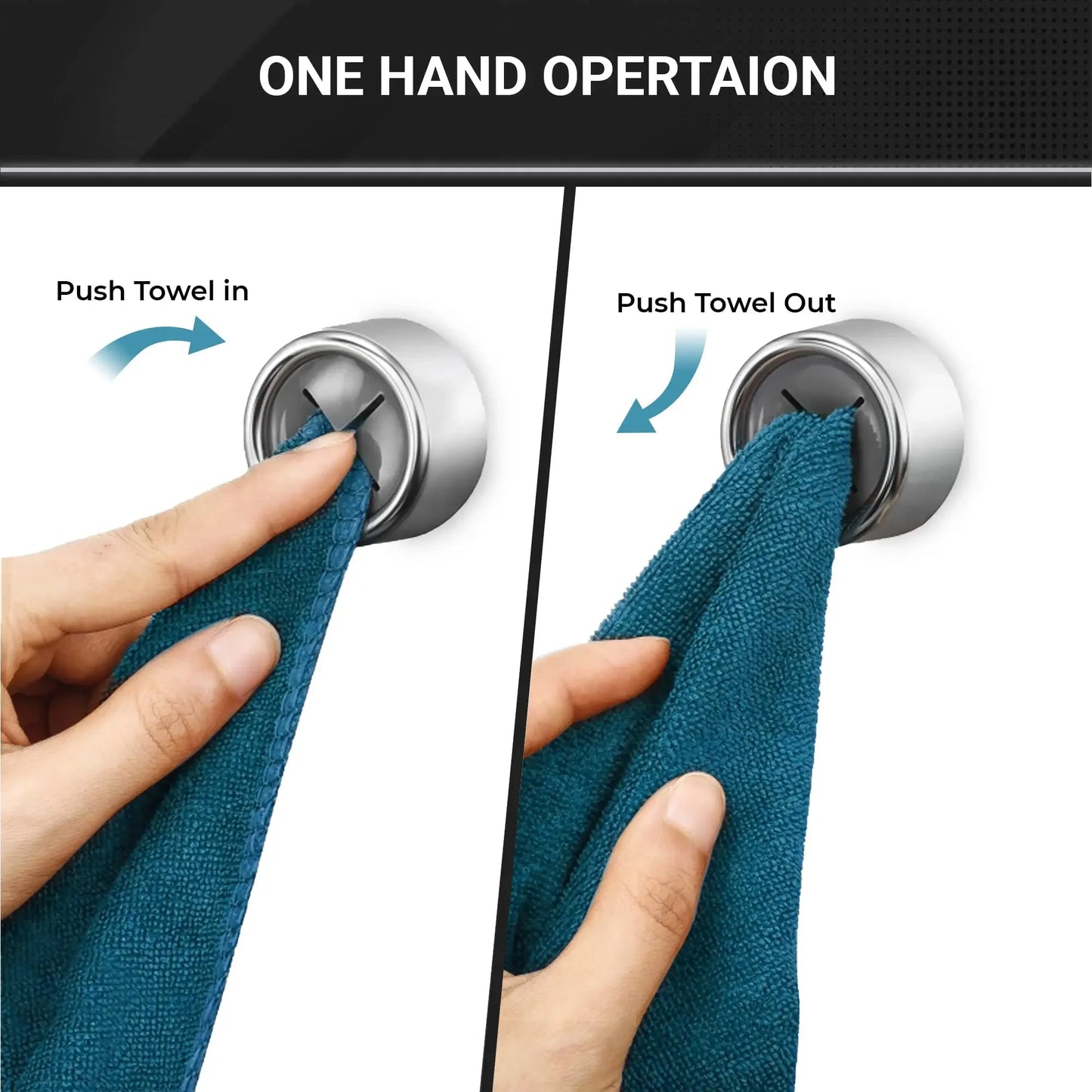 Adhesive Towel Plug Holder - Wall Mounted, Punch-Free Bathroom & Kitchen Organizer