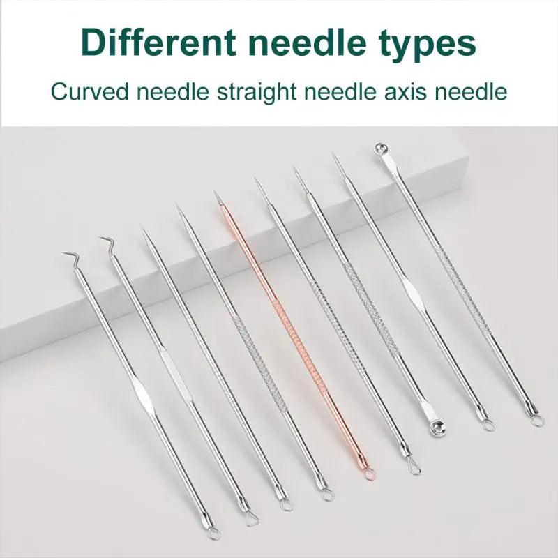 Acne & Blackhead Removal Needles Set - Stainless Steel Pore Cleaner Tool