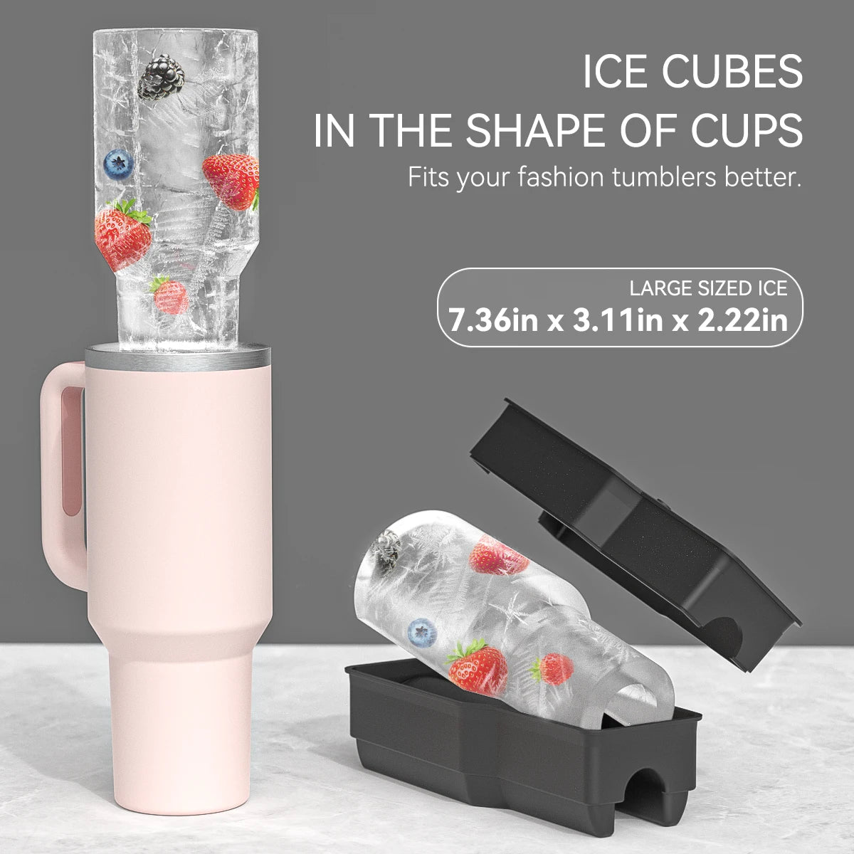 Silicone Ice Cube Mold for Stanley Cup – Cylinder-Shaped Ice Tray