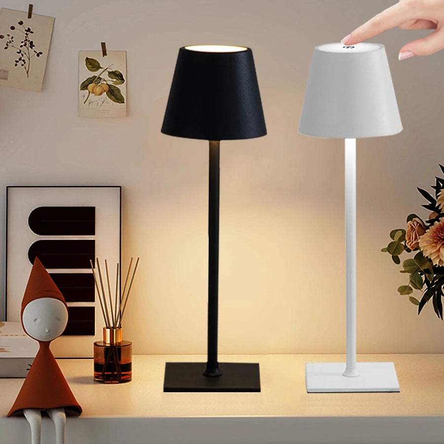 Wireless LED Table Lamp ā Rechargeable Light with Touch Control