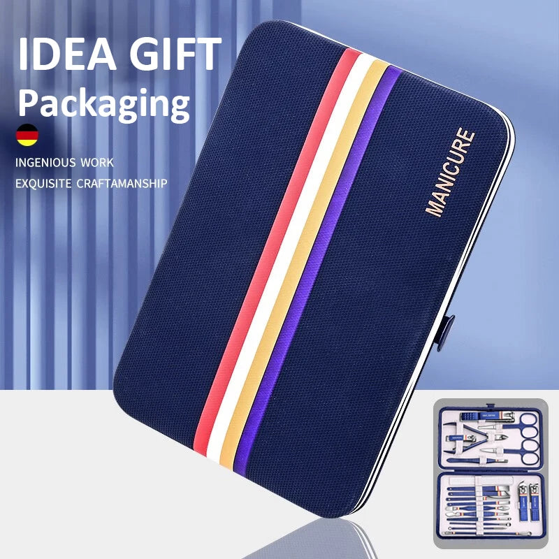 Nail Cutter Set - Stainless Steel Manicure Kit with Folding Bag