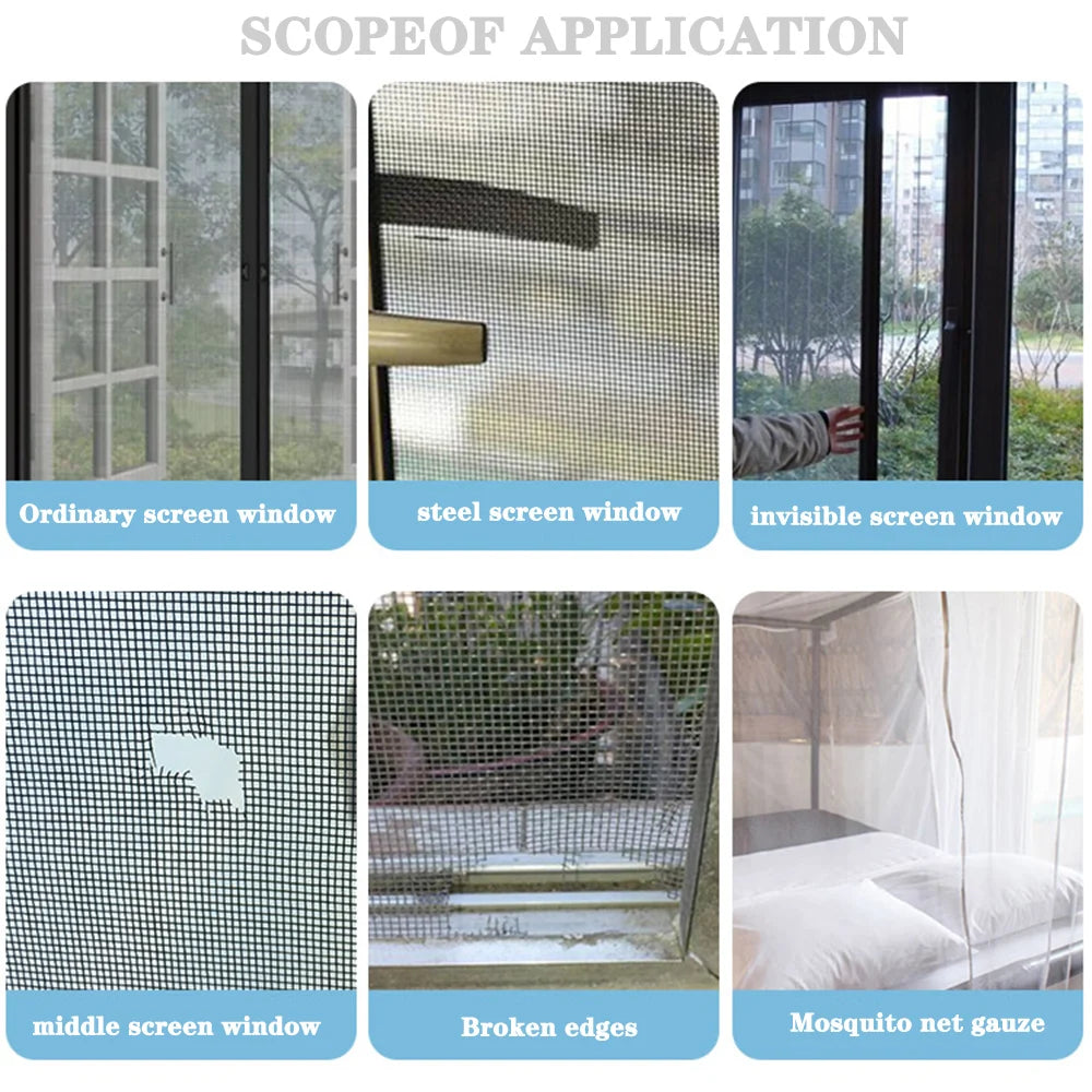 Waterproof Window Screen Repair Tape β Self-Adhesive Anti-Mosquito Mesh Patch