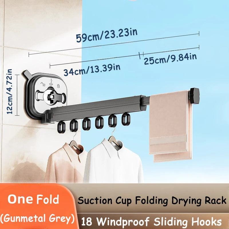 Wall-Mount Clothes Drying Rack