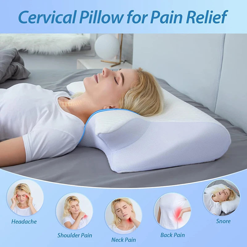 Memory Foam Cervical Pillow β 2-in-1 Ergonomic Neck Support