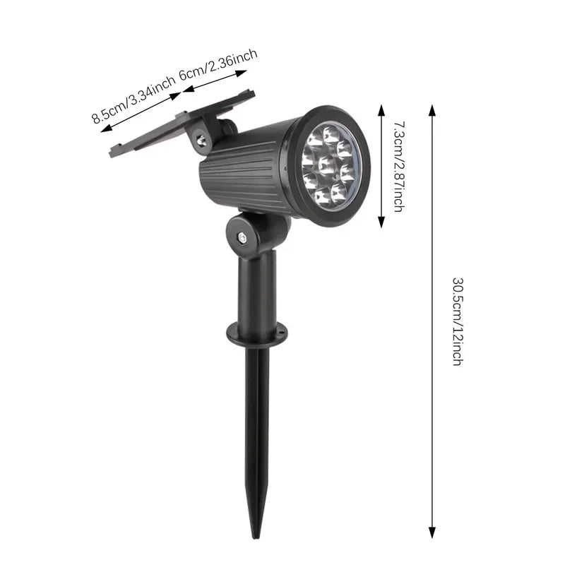 9-LED Solar Spotlights