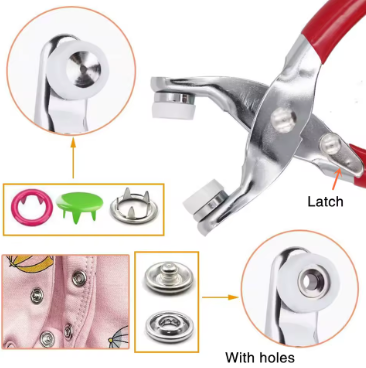 Snap Button & Pliers Fastener Tool Set