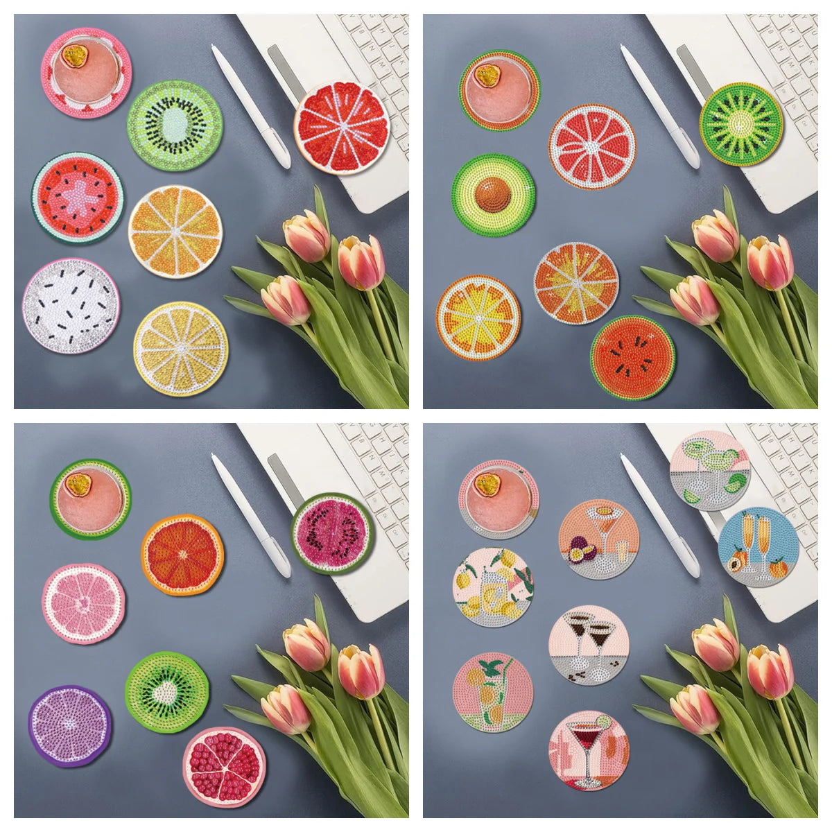 SparkleCoasters – Craft Your Own Diamond Painting Coasters! 💎🍋